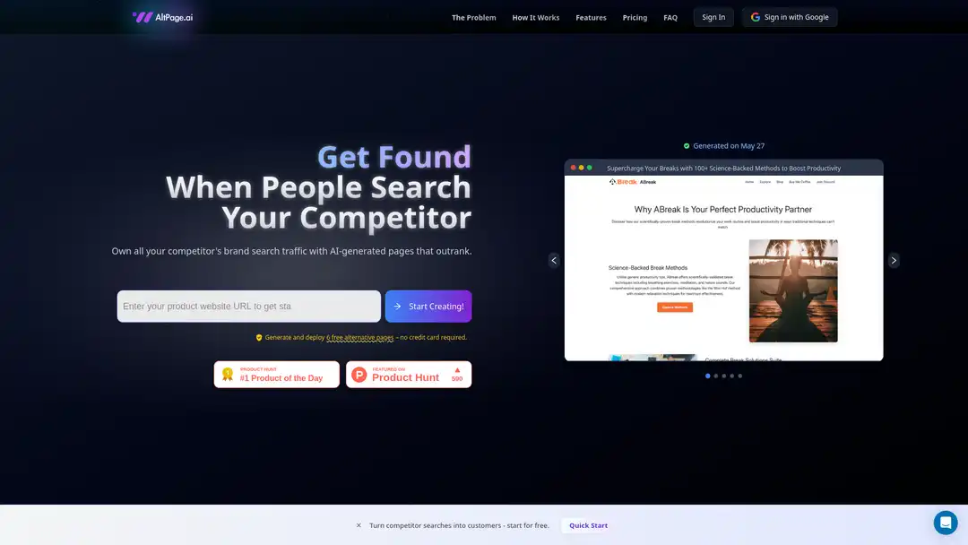 AltPage.ai screenshot