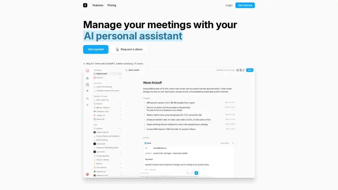Amie - AI Note Taker screenshot