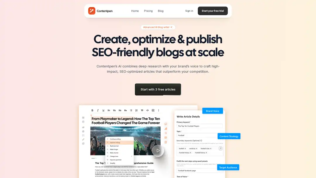 Contentpen screenshot