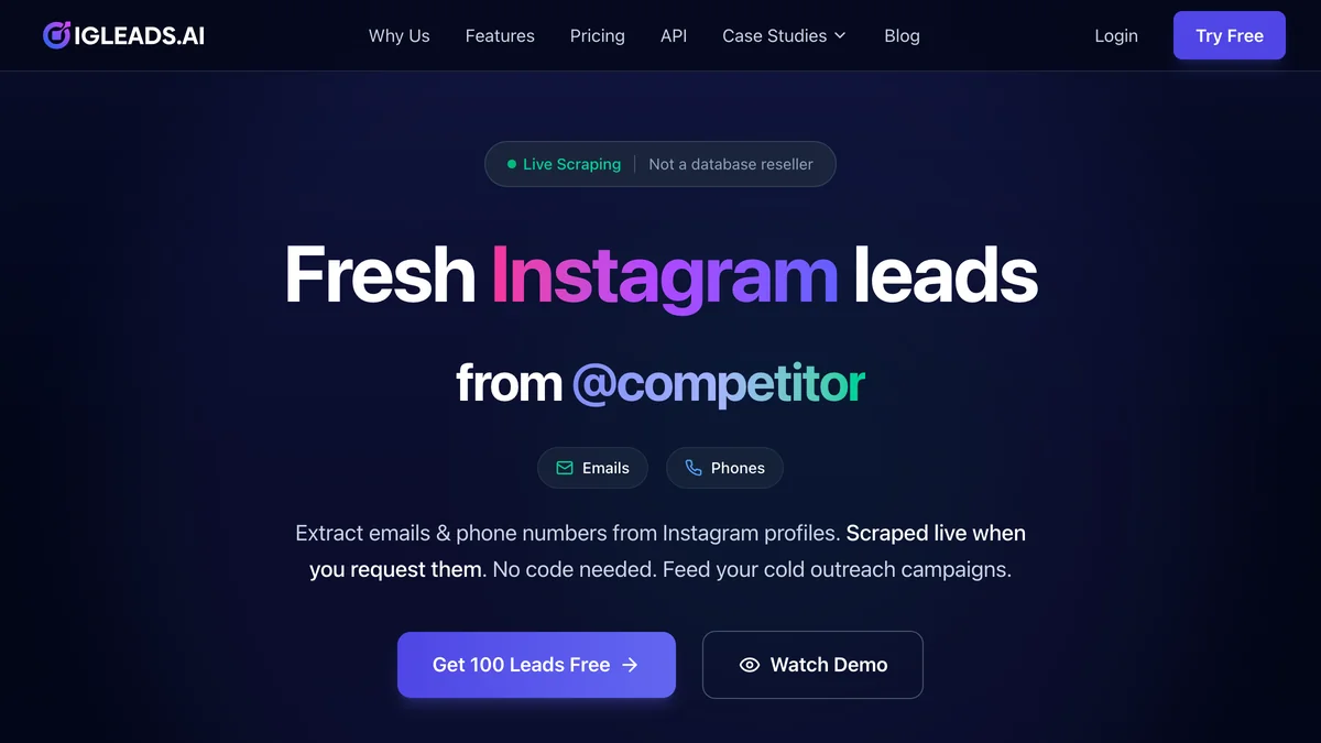 IGLeads.ai screenshot