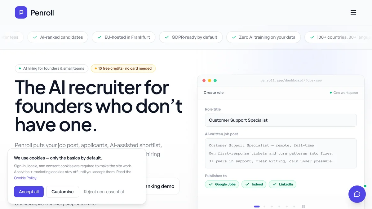 Penroll screenshot