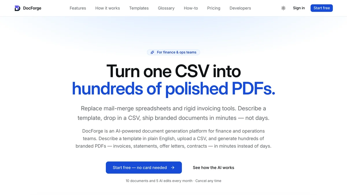 DocForge screenshot