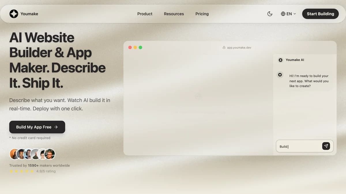 Youmake.dev screenshot