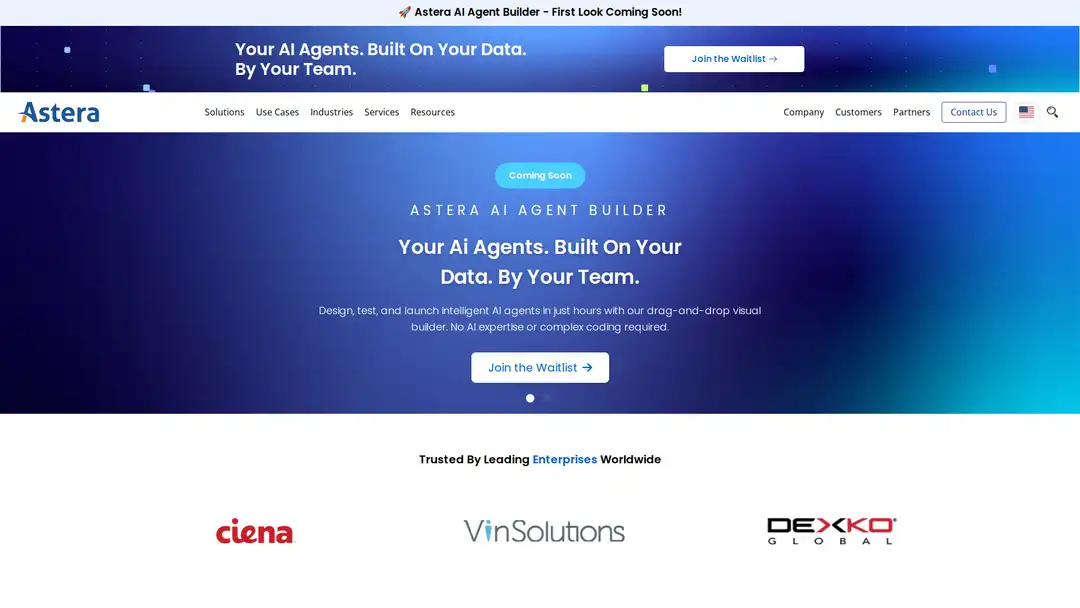 Screenshot of Astera platform
