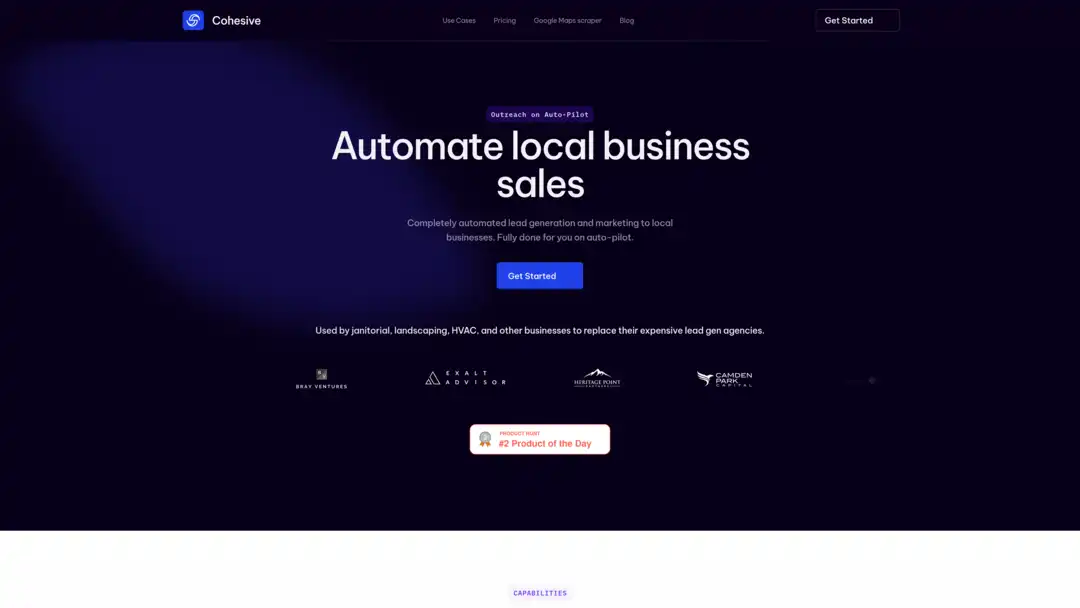 Cohesive AI website screenshot