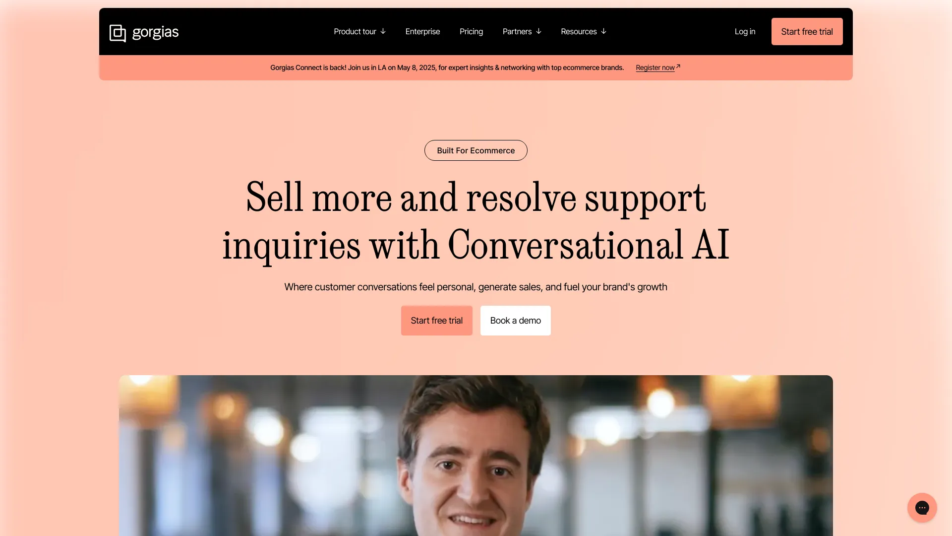 Screenshot of Gorgias e-commerce support platform interface