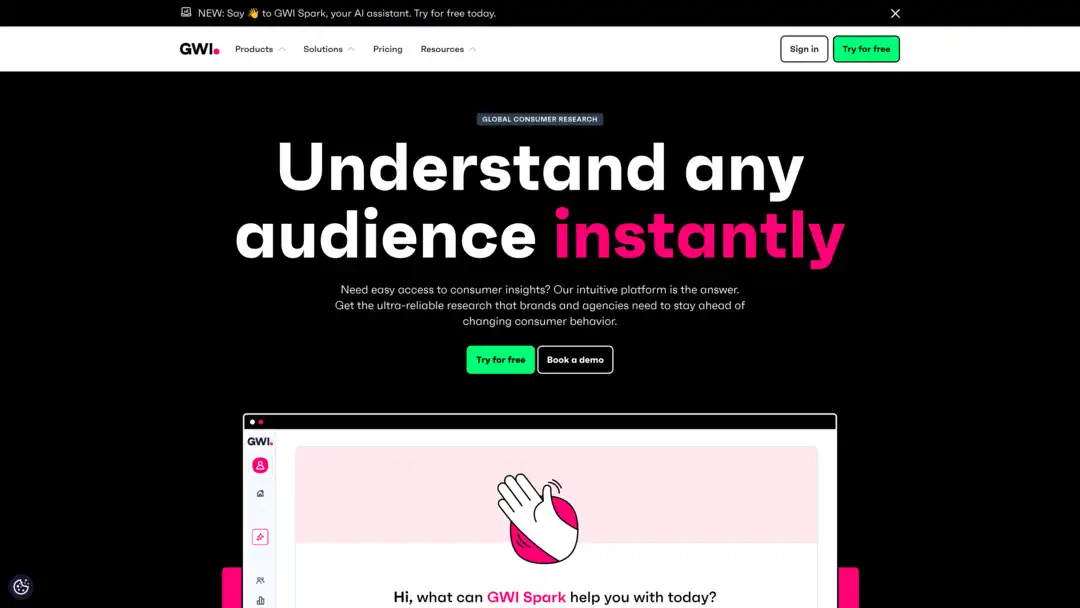 GWI Spark consumer insights dashboard